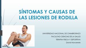 Síntomas Y Causas De Las Lesiones De Rodilla