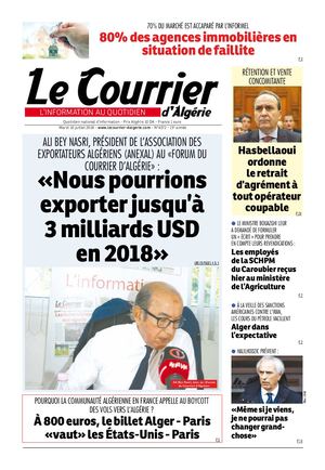 Le Courrier D'Algérie Du Mardi 10 Juillet 2018