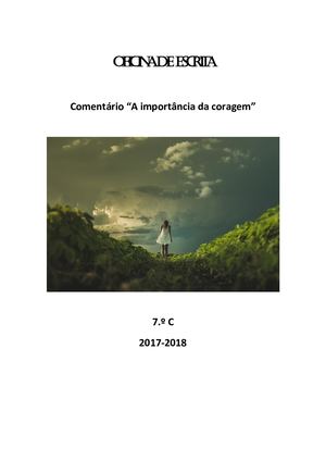 7 º Ano Comentário Importância Da Coragem