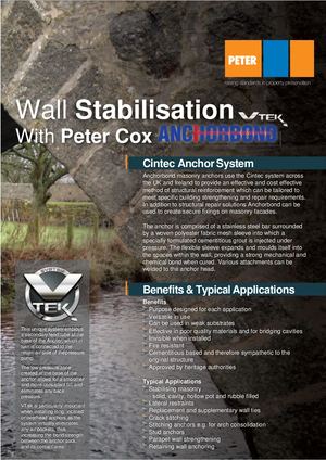 Complete - Anchorbond Wall Stabilisation - Datasheet Leaflet