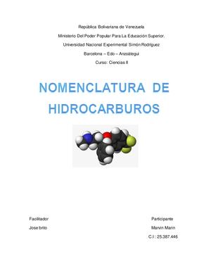 Nomenclatura De Hidrocarburos