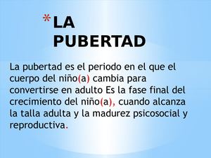 La Pubertad