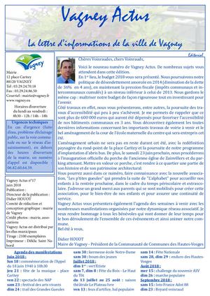Vagney Actus n°17 - juin 2018