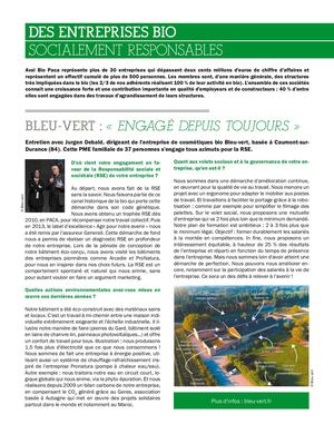 DES ENTREPRISES BIO SOCIALEMENT RESPONSABLES