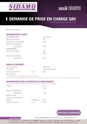 Formulaire Demande De Prise En Charge Sav