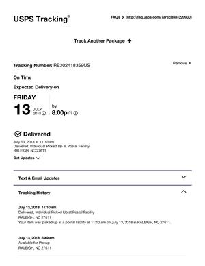 Statutory Declaration - Delivered - RE 302 418 359 US