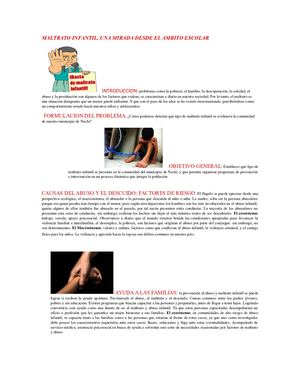Poster Informativo, Maltrato Infantil