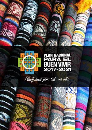 Plan Nacional Para El Buen Vivir 2017 2021