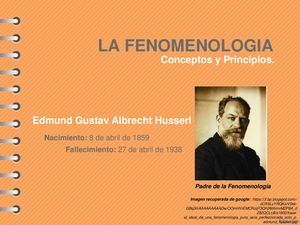 Presentacion La Fenomenologia