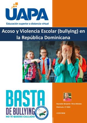 Acoso Y Violencia Escolar Bullyng Escolar