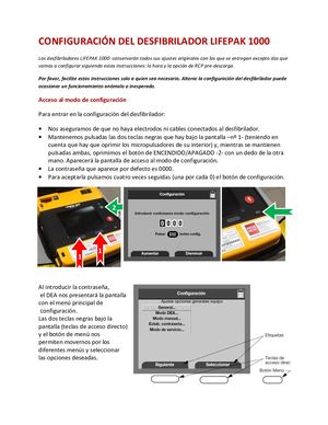 Configuración Reloj Y Rcp Predescarga Lifepak 1000