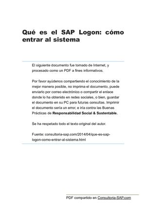 Qué es SAP Logon: Cómo Entrar Al Sistema