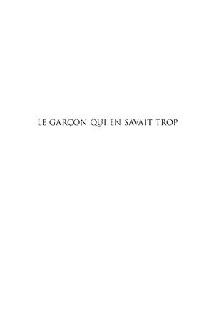 Le Garcon Qui En Savait Trop [Extrait]
