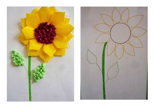 Аппликация подсолнух