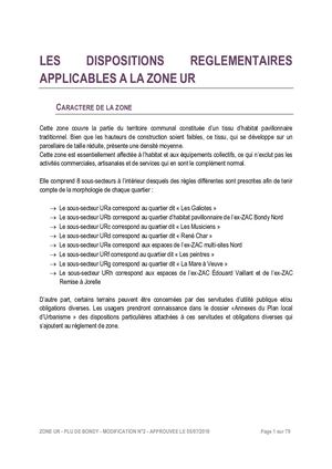 4.1 - Règlement ZONE UR