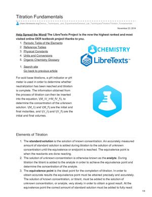 Titration Fundamentals
