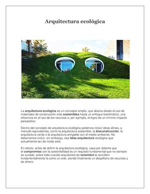 Arquitectura Ecológica