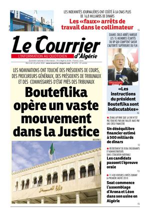 Le Courrier D'Algérie Du Mercredi 18 Juillet 2018