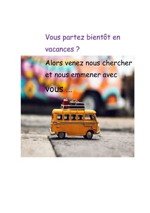 Vous Partez Bientôt En Vacances