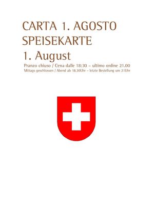 Carta 1° Agosto 2018 - Risorante Panoramico - Ronco sopra Ascona