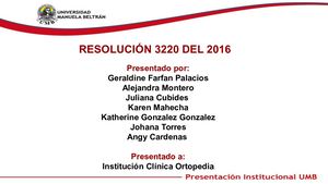 Resolución 3202 Del 2016