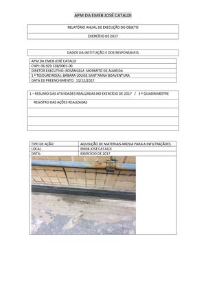 Relatório Pedagógico De Execução Do Termo De Colaboração 2017