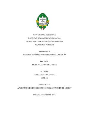 Monografia Generos Informativos Miviot