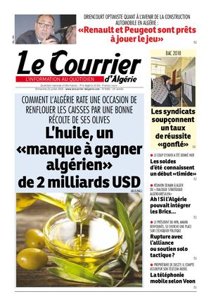 Le Courrier D'Algérie Du Dimanche 22 Juillet 2018