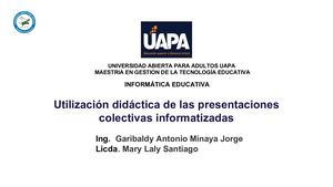 Las Presentaciones Colectivas