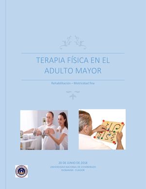 Terapia Física en el adulto mayor