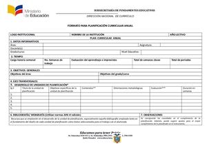 Pca Planificación Curricular Anual (2016 2017)
