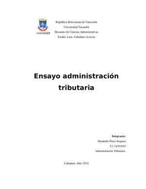 Ensayo De Administracion Tributaria