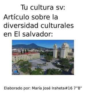 Cultura El Salvador