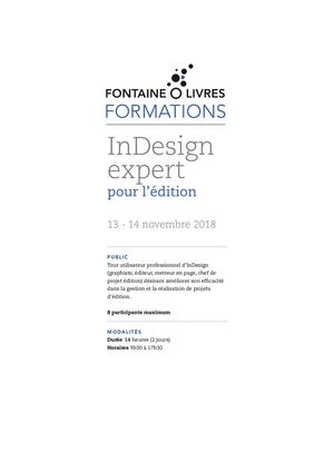 Formation Indesign Expert 2018