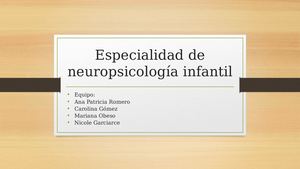 Especialidad En Neuropsicologia Infantiñ
