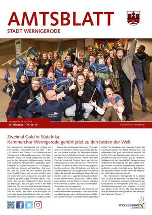 Amtsblatt Wernigerode - Ausgabe 08/2018