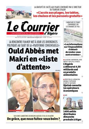 Le Courrier D'Algérie Du Mercredi 25 Juillet 2018