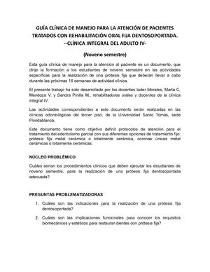 Introducción Clinica Integral Adulto IV