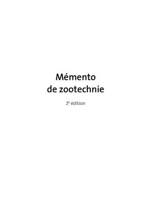 Extrait Memento Zootechnie