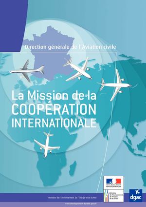 2016 Dgac Mission De La Coopération Internationale, Plaquette