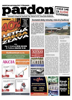 Pardon Topoľčany 30/2018