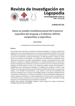 JOANA ACHA Dislexia y TEL