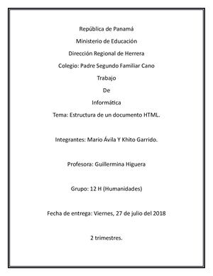 Trabajo De Informatica