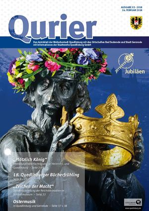 Qurier 03/2018 vom 24.02.2018 - Das Amtsblatt der Welterbestadt Quedlinburg mit den Ortschaften Bad Suderode und Stadt Gernrode mit Informationen der Stadtwerke Quedlinburg GmbH