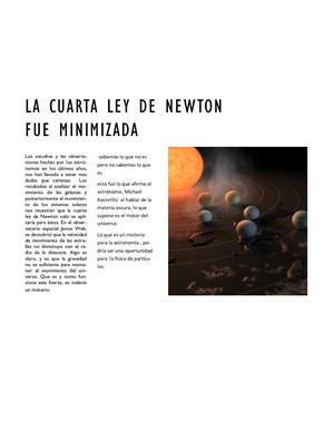 Noticia la 4a ley de Newton fue minimizada