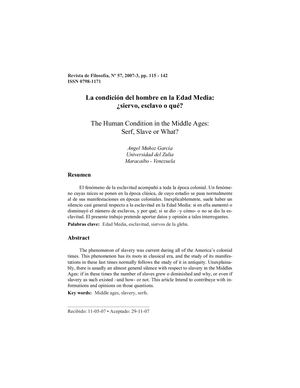 ESCLAVITUD EN LA EDAD MEDIA