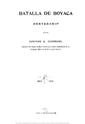 Batalla De Boyacá.
