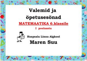 Matem Reeglid I Pa