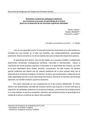 2 Diseñando Condiciones Para El Aprendizaje De La Lectura
