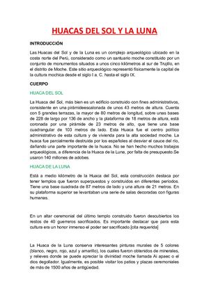 Huacas Del Sol Y La Luna